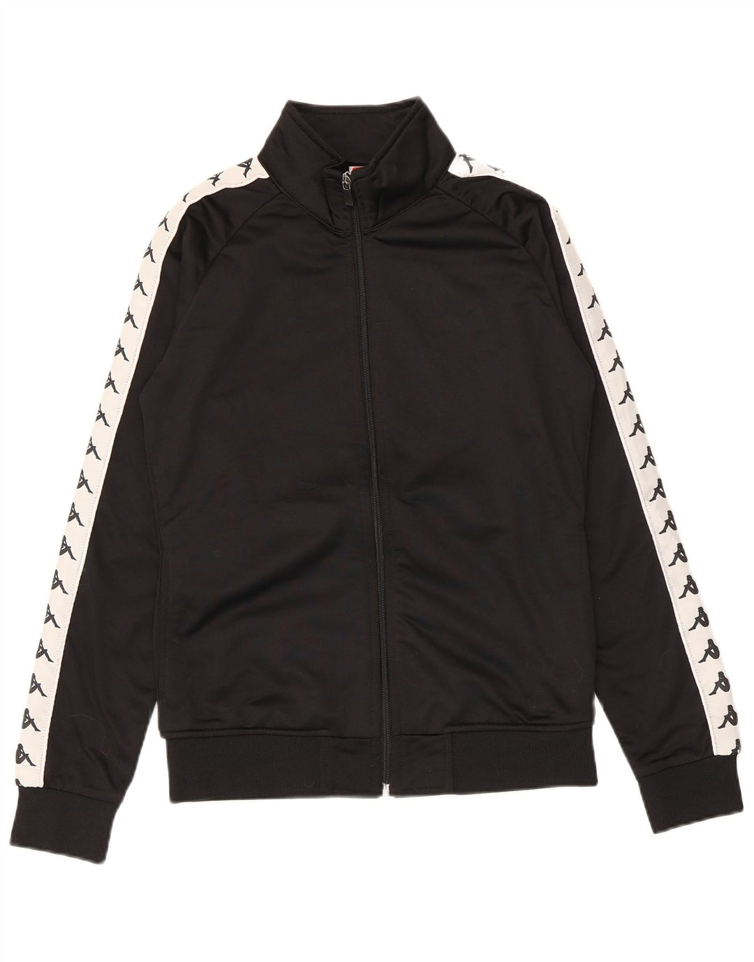 Kappa Veste de survêtement graphique pour femme UK 16 Large Noir Colourblock