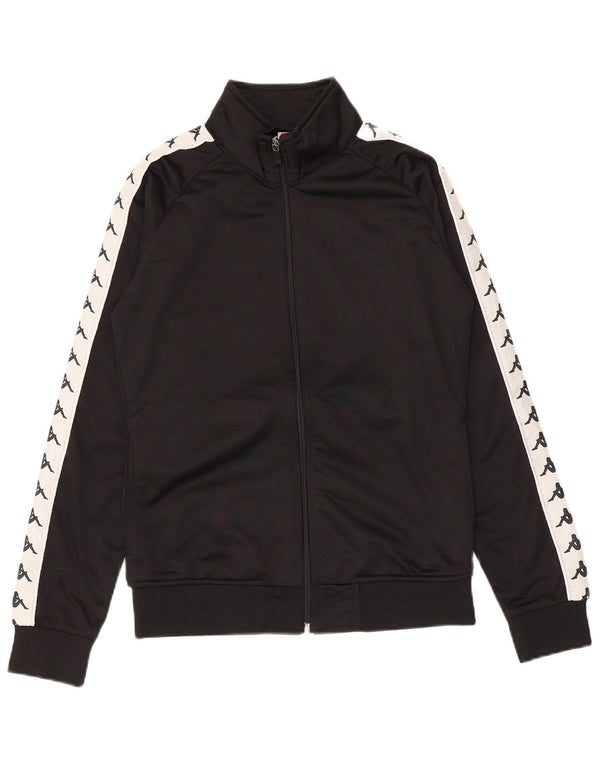 Kappa Veste de survêtement graphique pour femme UK 16 Large Noir Colourblock