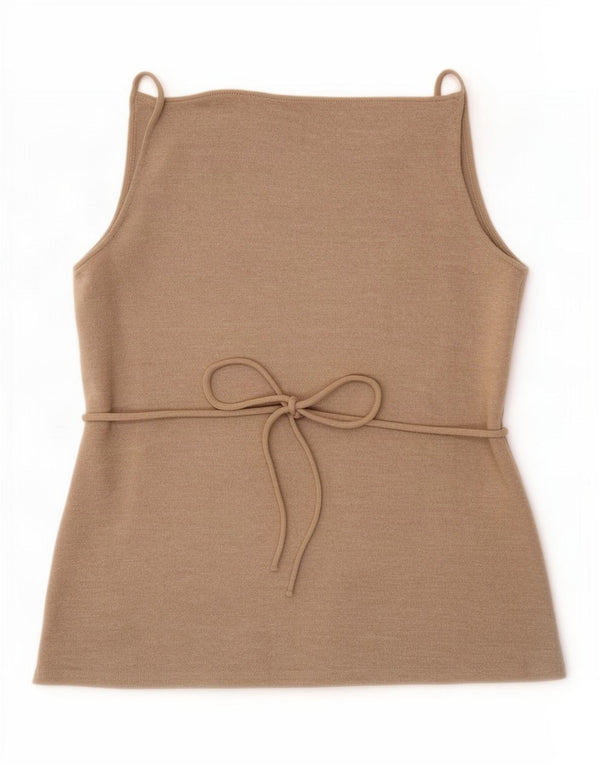 Zara Femme Débardeur UK 12 Coton Beige Moyen