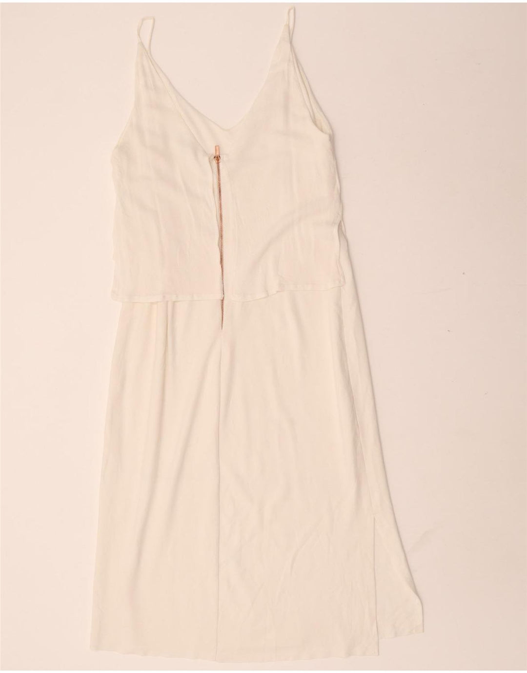 Zara Robe Slip Femme UK 14 Large Blanc