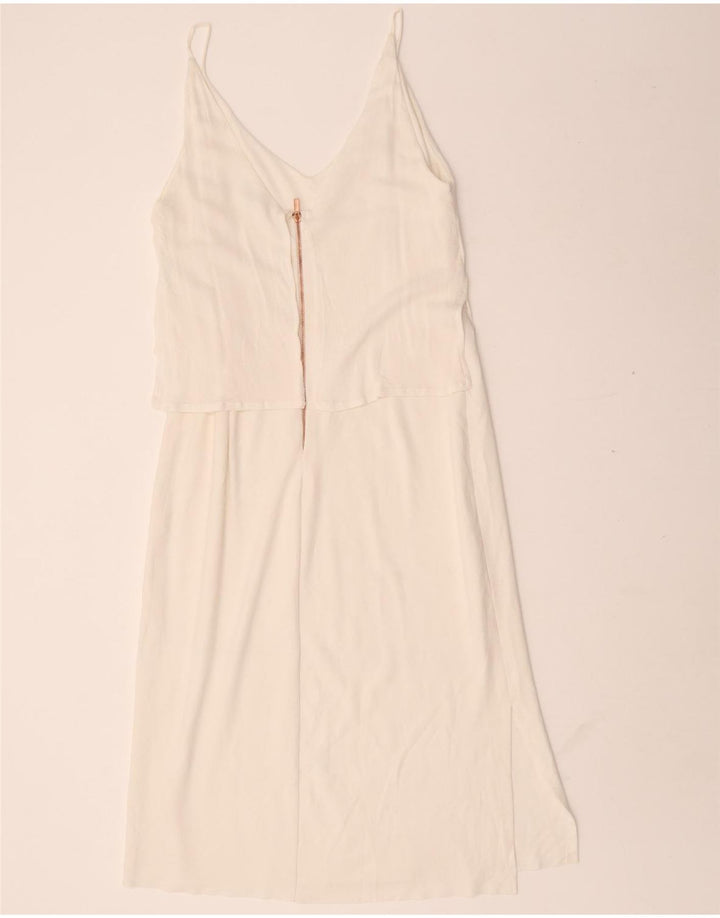 Zara Robe Slip Femme UK 14 Large Blanc