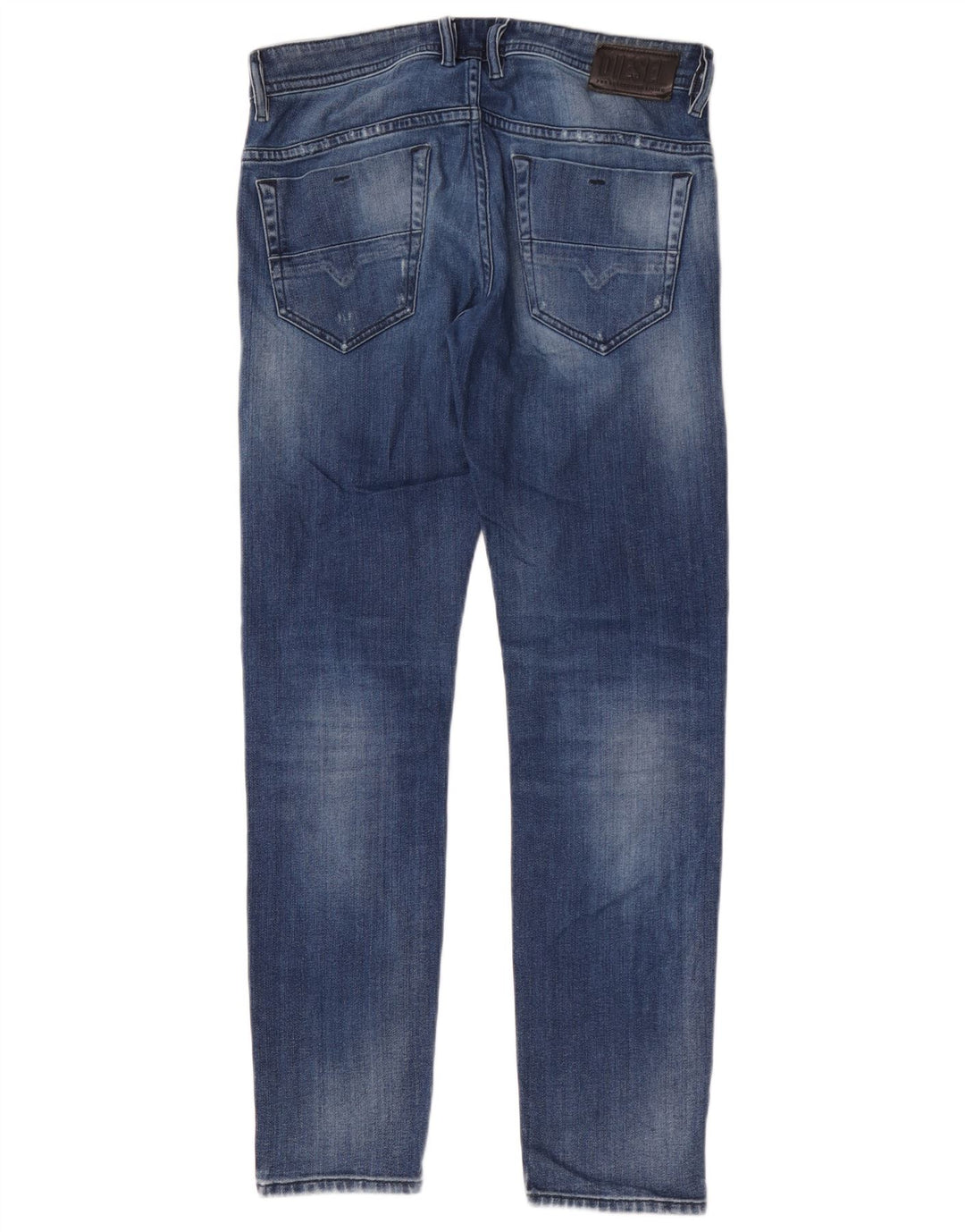 Diesel Jean slim vieilli W30 L32 en coton bleu pour homme