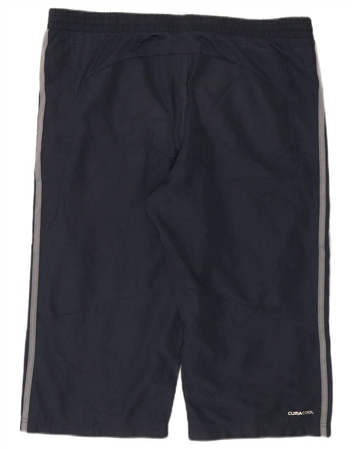 Adidas Bermuda Sport Short Homme Bleu Marine Moyen Colorblock Polyester