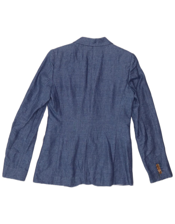 Massimo Dutti Veste Blazer 1 Bouton Femme EU 36 XS Bleu