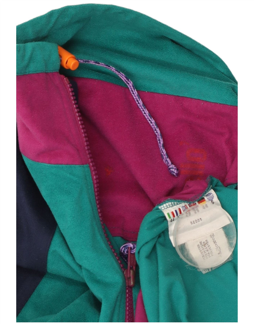 Mello's Veste de survêtement en velours pour hommes, taille L, vert color block