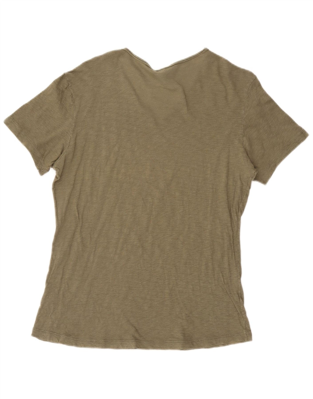 BENETTON T-Shirt Femme Top UK 16 Large Kaki