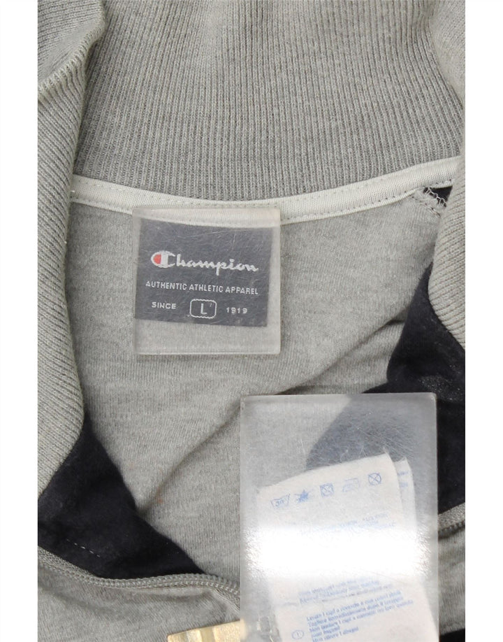 Champion Veste de survêtement pour homme Large Gris Colorblock Coton