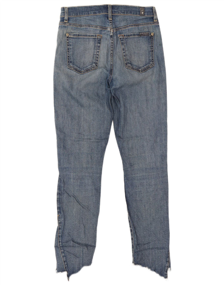7 FOR ALL MANKIND Jean Slim Femme W26 L26 Bleu Coton