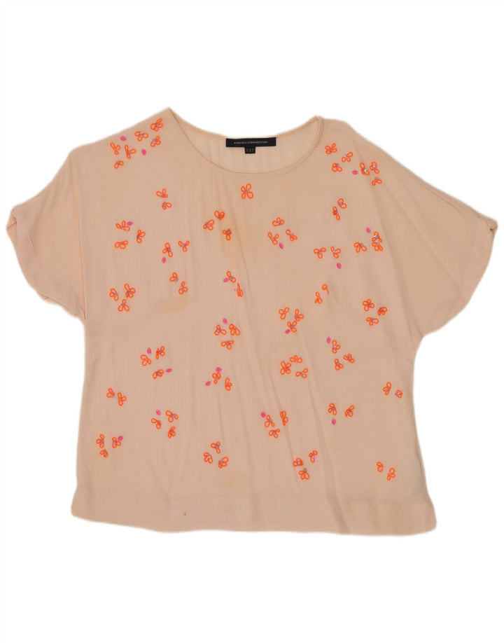 French Connection Chemisier Femme UK 8 Petit Viscose Floral Rose
