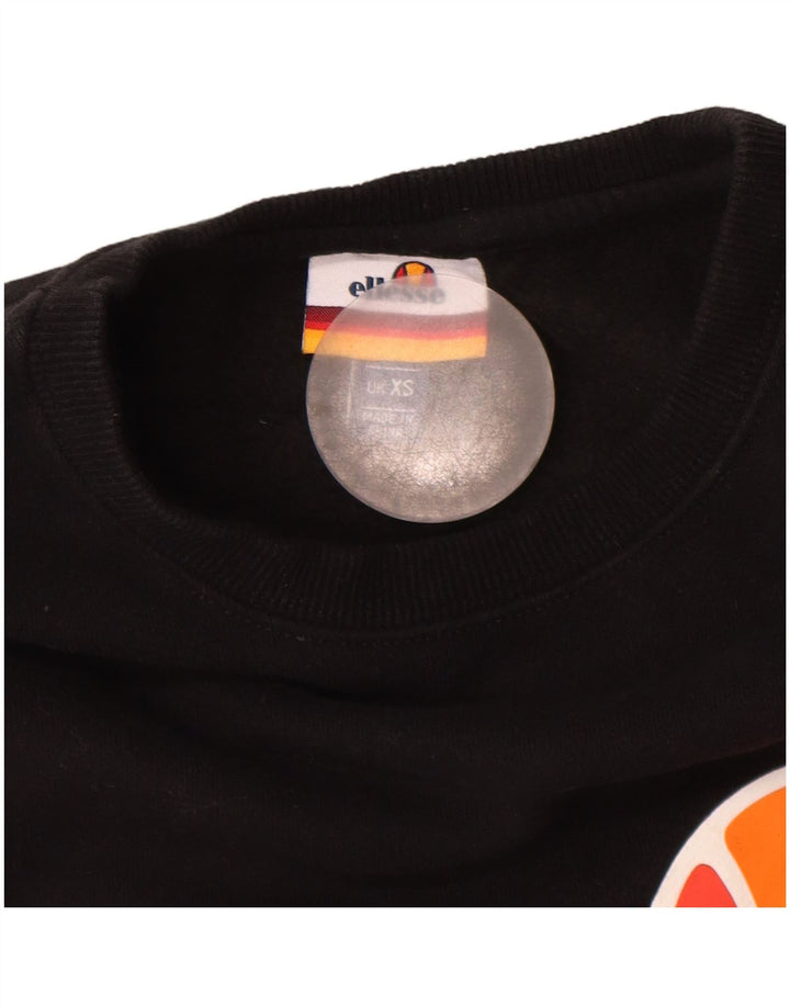 Ellesse Graphic Sweatshirt Jumper XS Noir Coton Homme