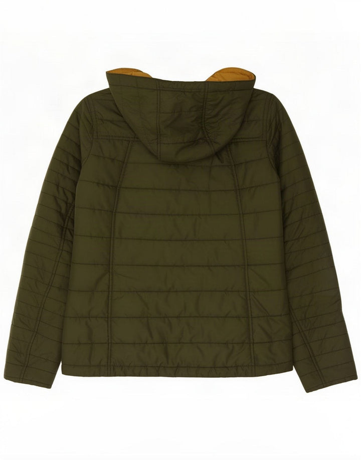 Barbour Veste matelassée à capuche pour femme UK 8 Small Vert Polyester