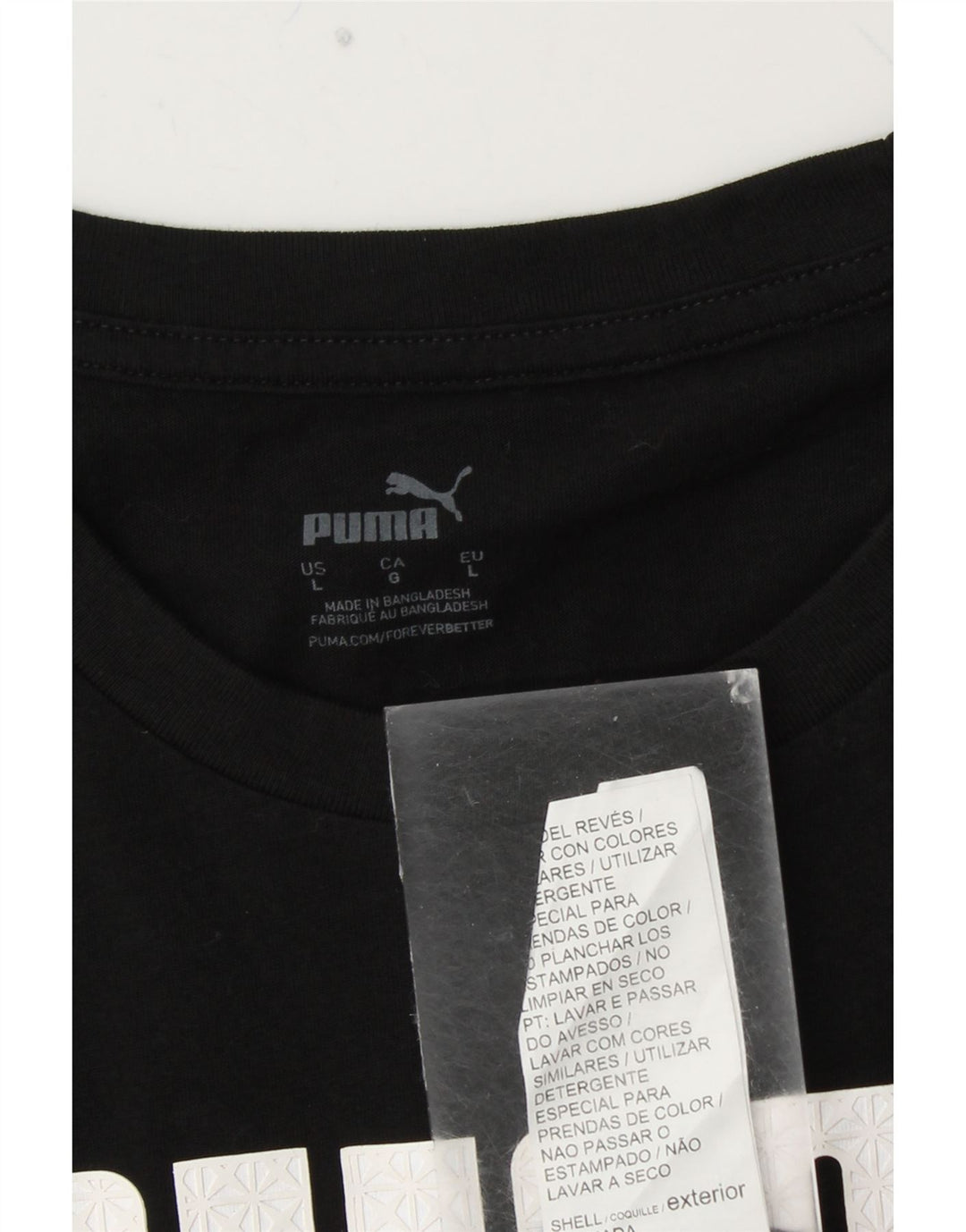 PUMA T-shirt graphique pour hommes, grand, noir, coton