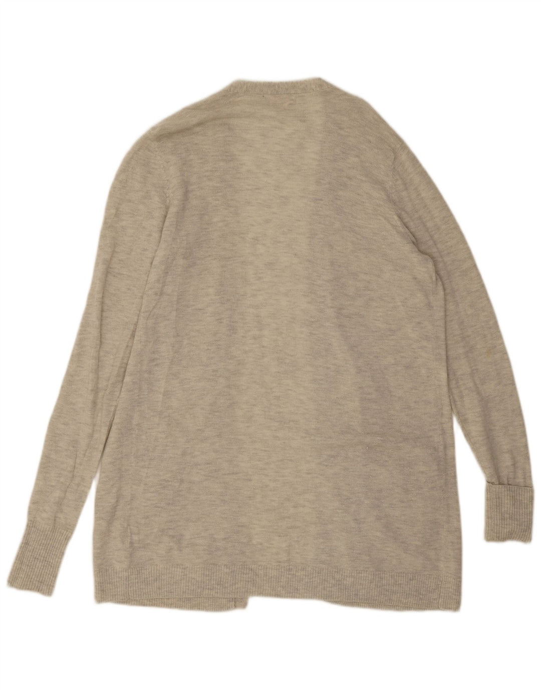Fat Face Cardigan ouvert long pour femme en laine gris moyen UK 12