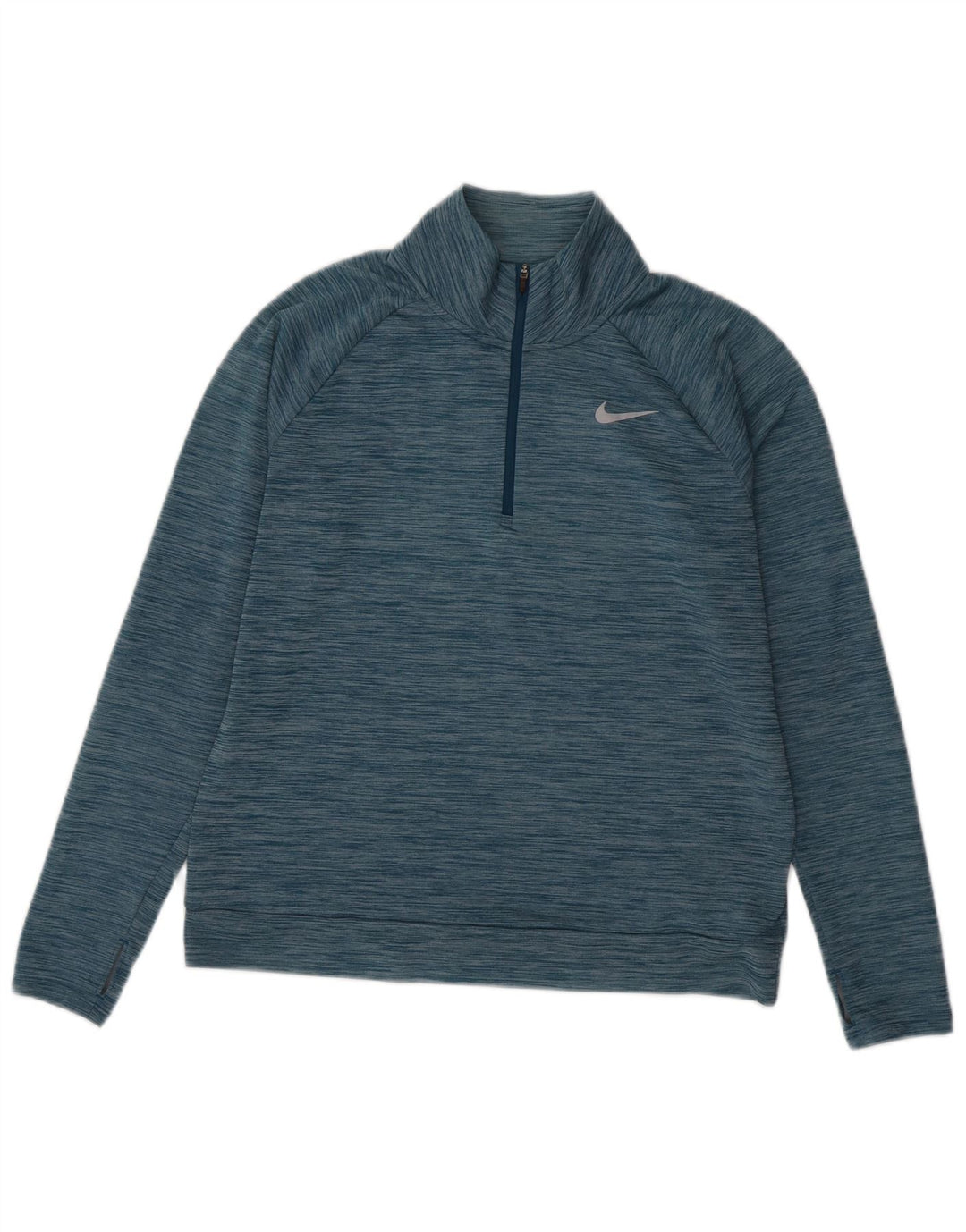 NIKE Haut de survêtement Dri Fit pour femme UK 14 Bleu moyen moucheté