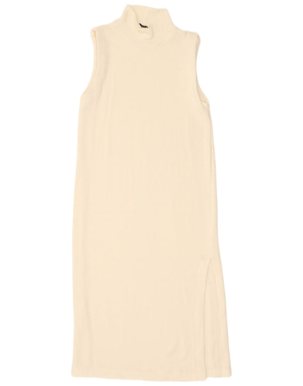 Zara Robe longue sans manches pour femme UK 44 Medium Off White