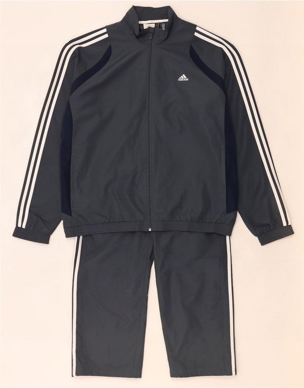 Adidas Climalite Full Survêtement pour homme UK 44/46 Large Gris Colorblock