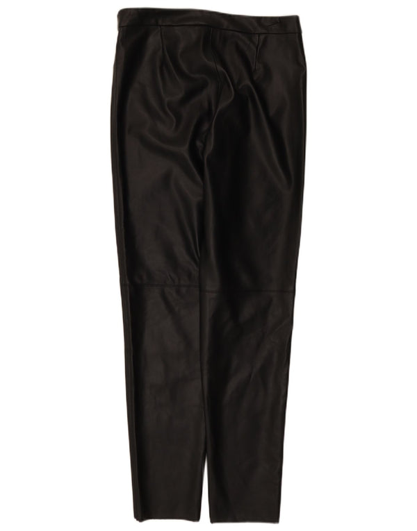 Zara Leggings en simili cuir pour femme Large W30 L28 Polyuréthane noir