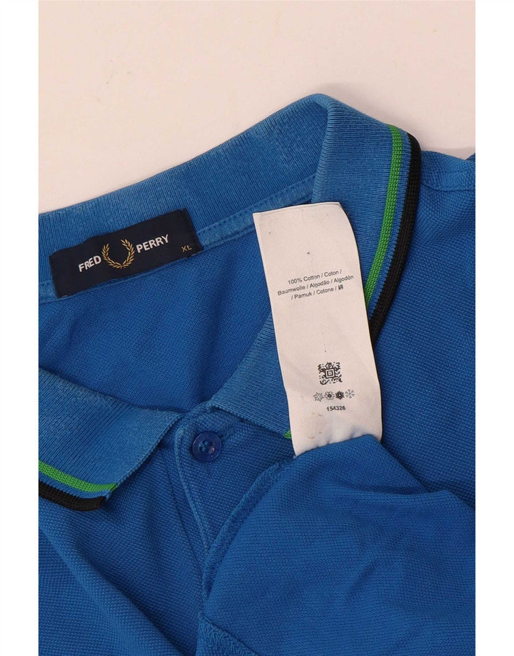 Fred Perry Polo Homme XL Bleu Rayé Coton