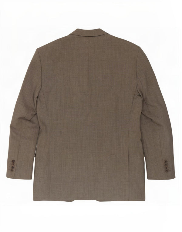 Yves Saint Laurent Mens 3 Button Blazer Jacket IT 52 XL Grey Virgin Wool