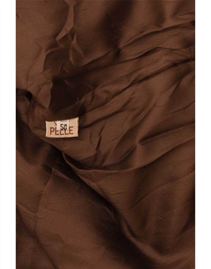 Veste en cuir homme VINTAGE IT 50 grand cuir marron