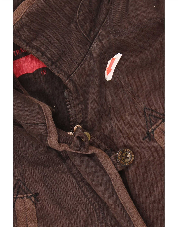 Levi's Veste coupe-vent pour femme UK 10 Petit chevron marron