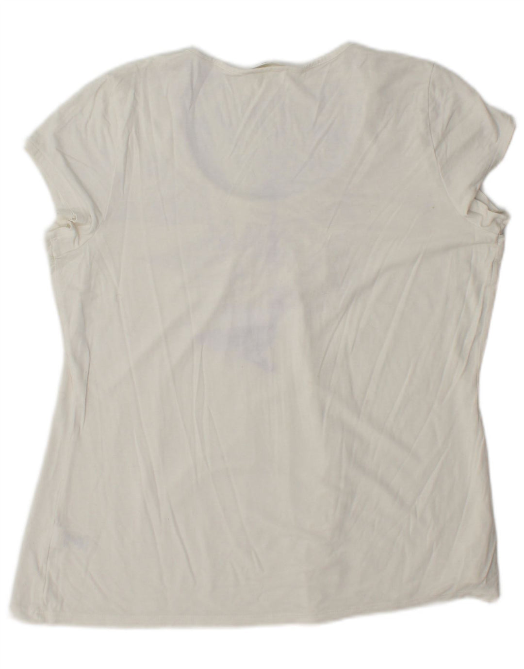 Marks & Spencer T-shirt pour femme UK 16 Large Blanc Viscose