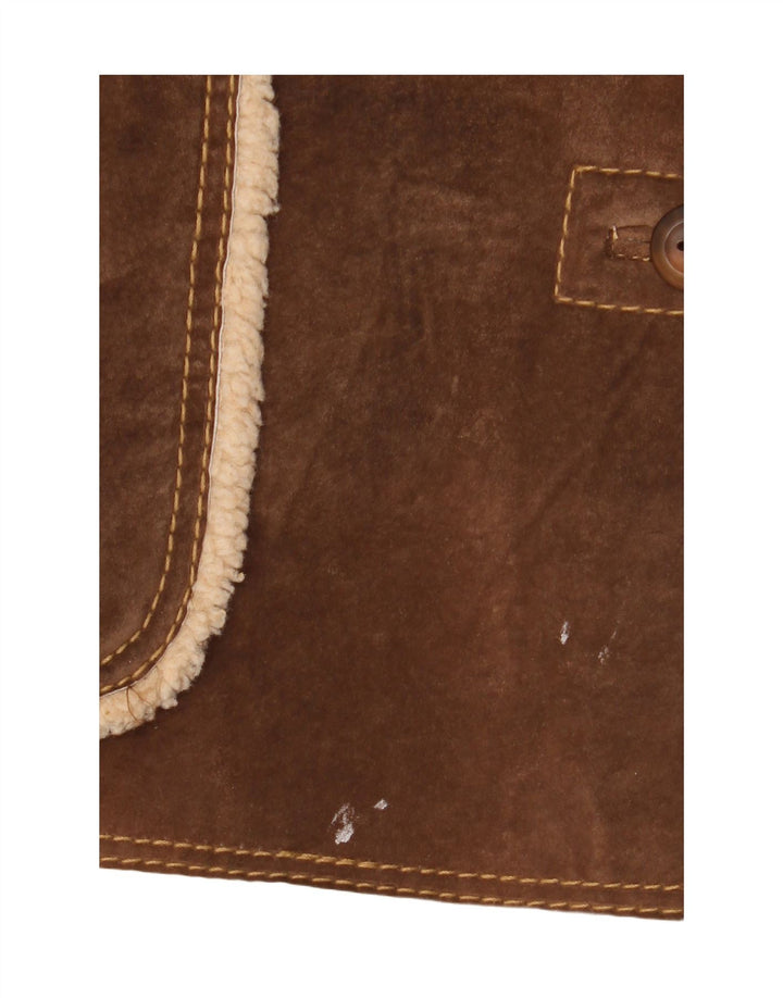Conbipel Veste Shearling Femme IT 48 XL Cuir Marron