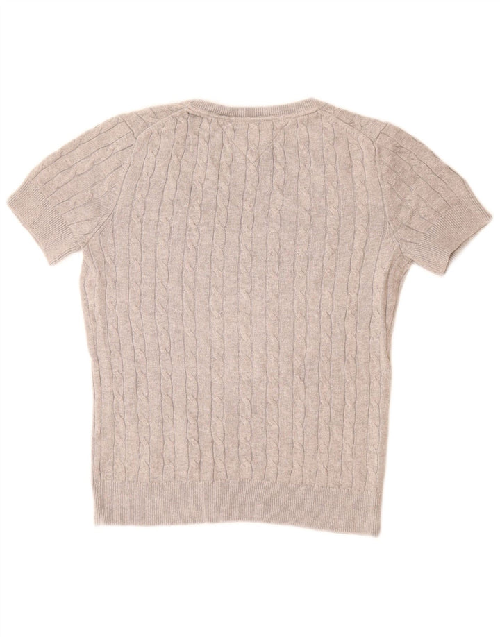 Tommy Hilfiger Pull col bateau pour femme UK 12 Gris moyen