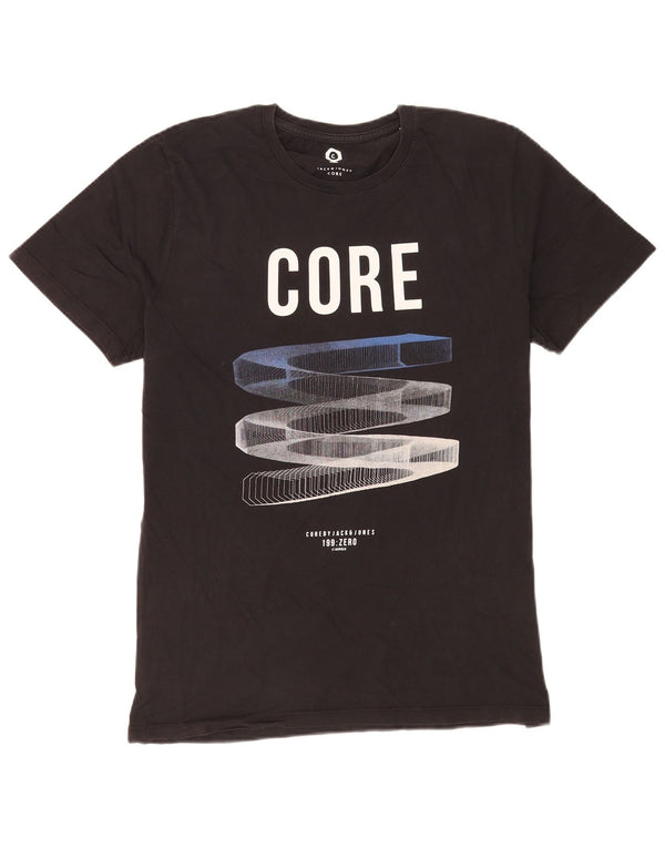 Jack & Jones T-Shirt Graphique Homme Grand Noir Coton