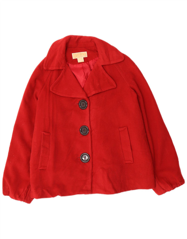 Michael Kors Veste bomber surdimensionnée pour femme US 4 Petite laine rouge