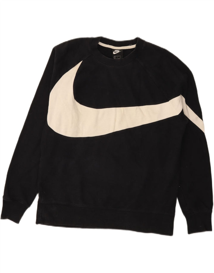 Nike Sweat-shirt graphique pour homme en coton noir Taille L