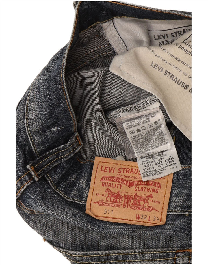 Levi's Jean Slim 511 Femme W32 L28 Bleu Marine Coton