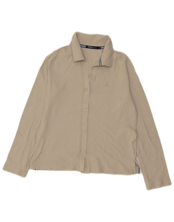 Cerruti Chemise Chemisier Femme UK 44 Coton Gris Moyen