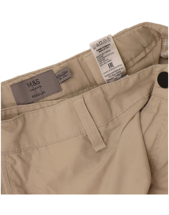 Marks & Spencer Pantalon cargo droit pour homme W36 L29 Coton beige