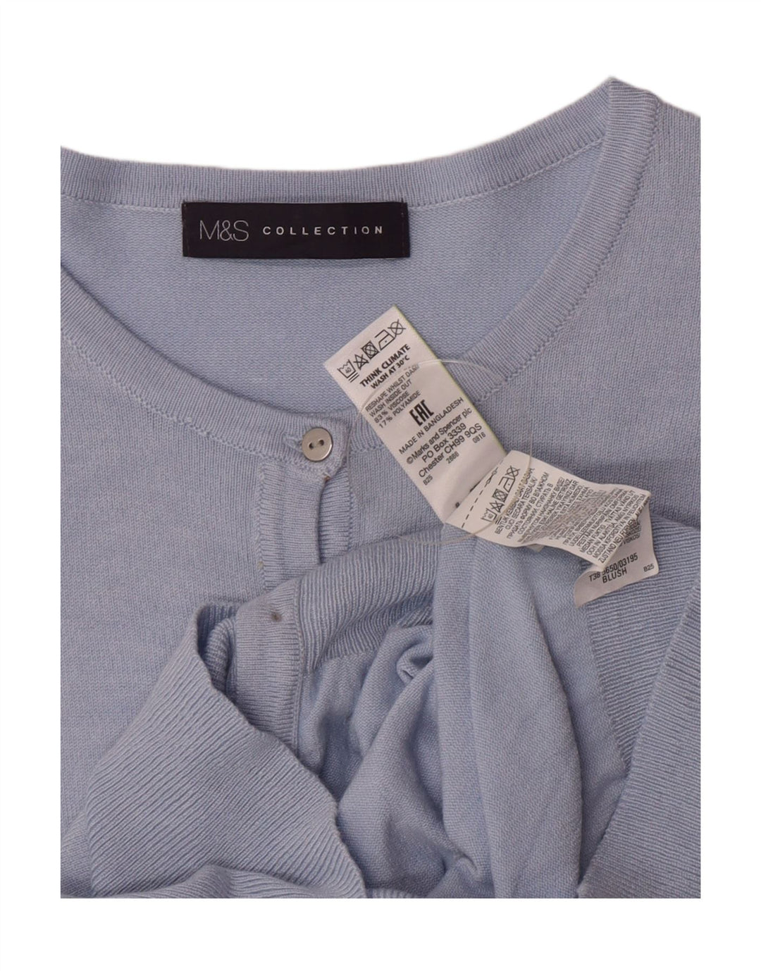 Marks & Spencer Cardigan pour femme en viscose bleu moyen UK 44