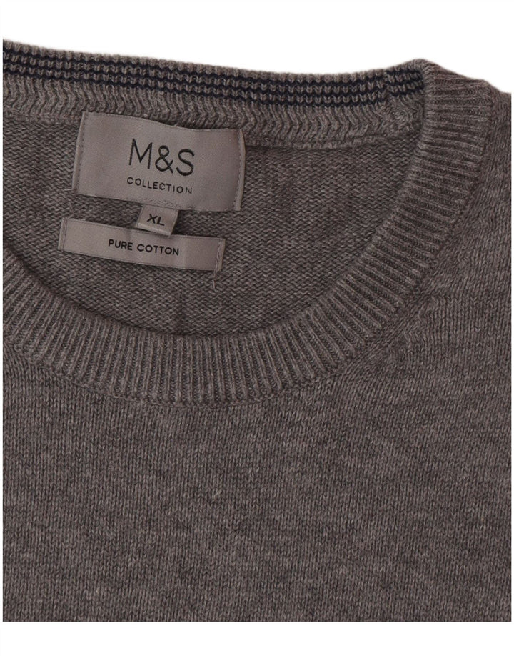 Marks & Spencer Pull à col rond pour homme XL Gris