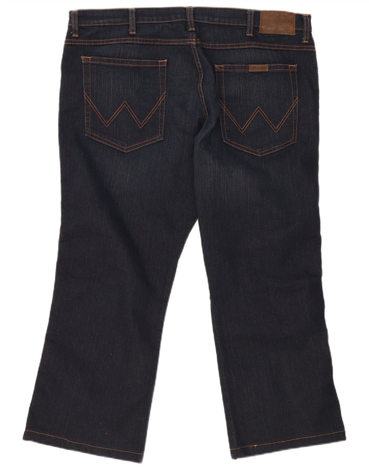 WRANGLER Jean bootcut court pour homme W38 L25 en coton bleu marine