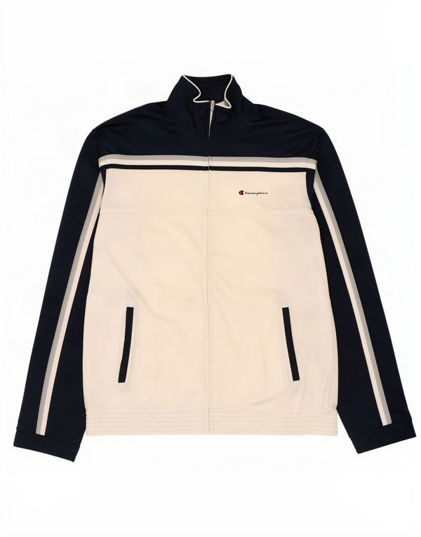Champion Veste de survêtement pour homme 2XL Bleu marine Colorblock Polyester