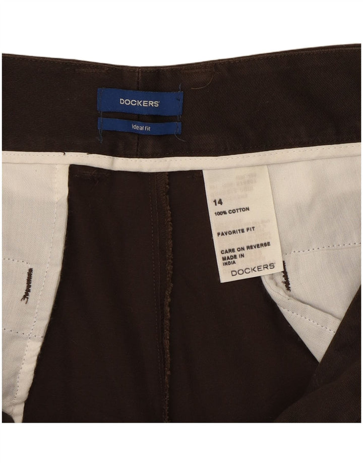 DOCKERS Short cargo coupe préférée pour femme US 14 XL W36 Coton marron