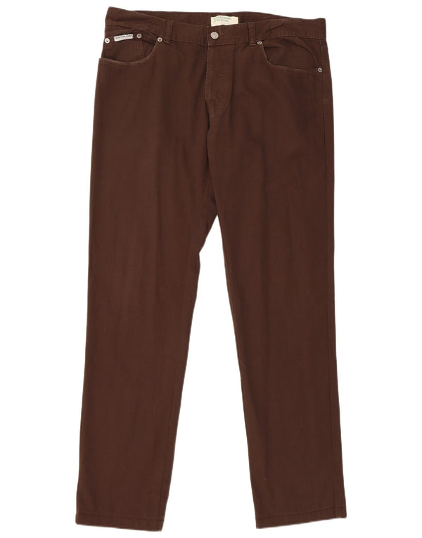Benetton Pantalon décontracté droit pour homme W36 L32 Marron