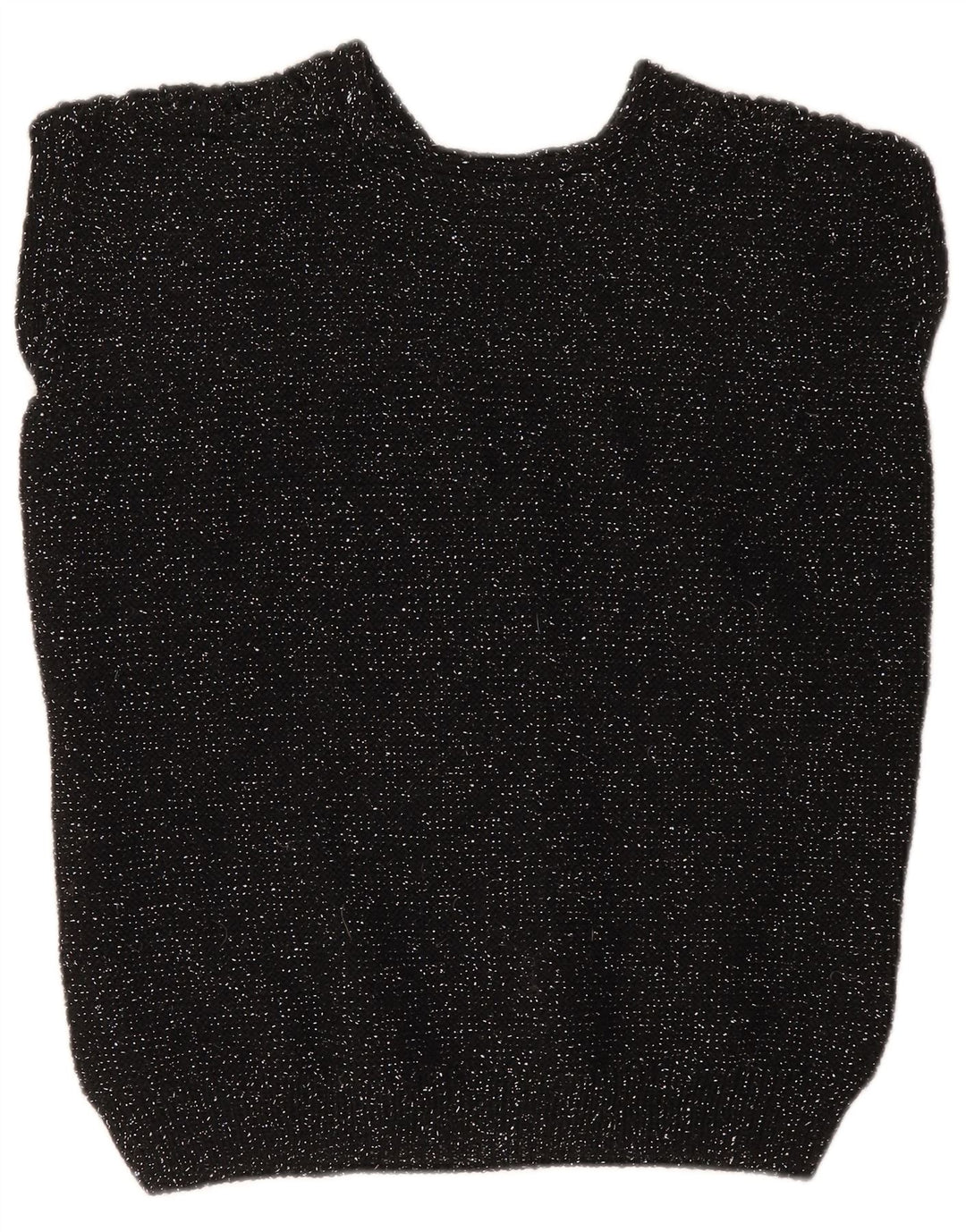 vintage Womens Vest Tank Top UK 12 Moyen Noir Moucheté