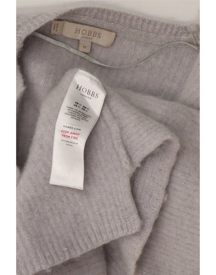 Hobbs Womens Crop Open Cardigan Sweater UK 12 Laine Bleu Moyen