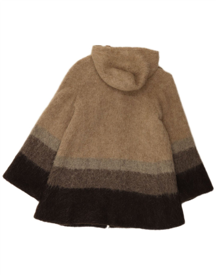 Alafoss Icewool Manteau à capuche pour femme UK 14 Beige moyen Colourblock
