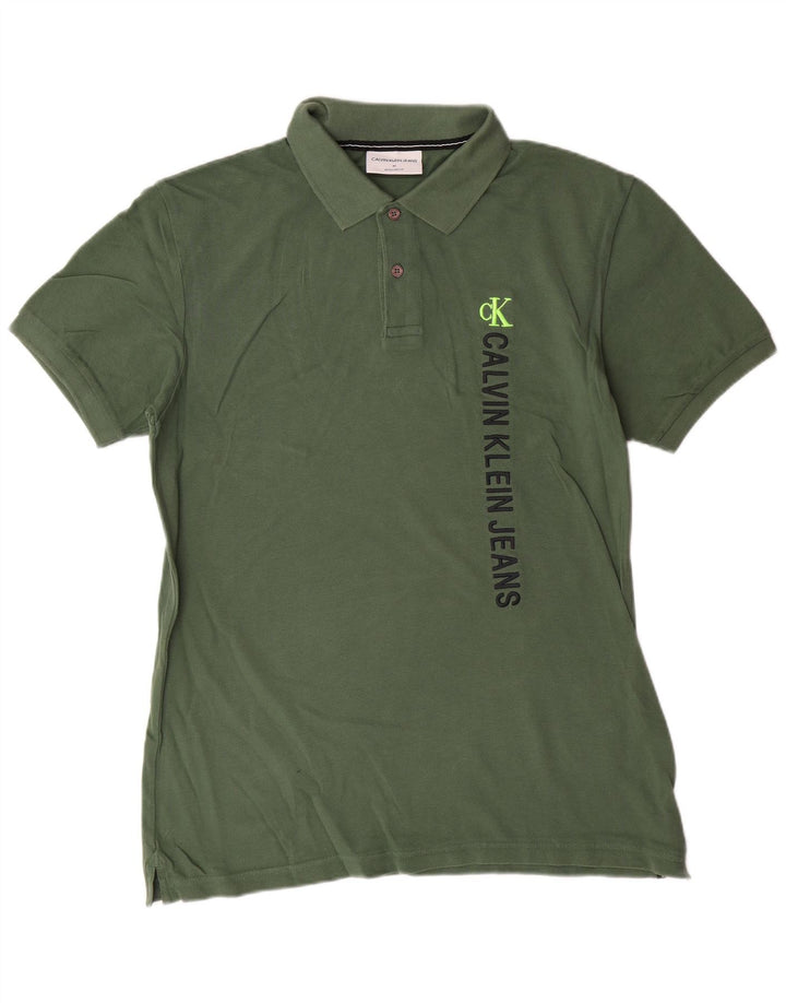 CALVIN KLEIN JEANS Polo Graphique Regular Fit Homme Coton Kaki Moyen