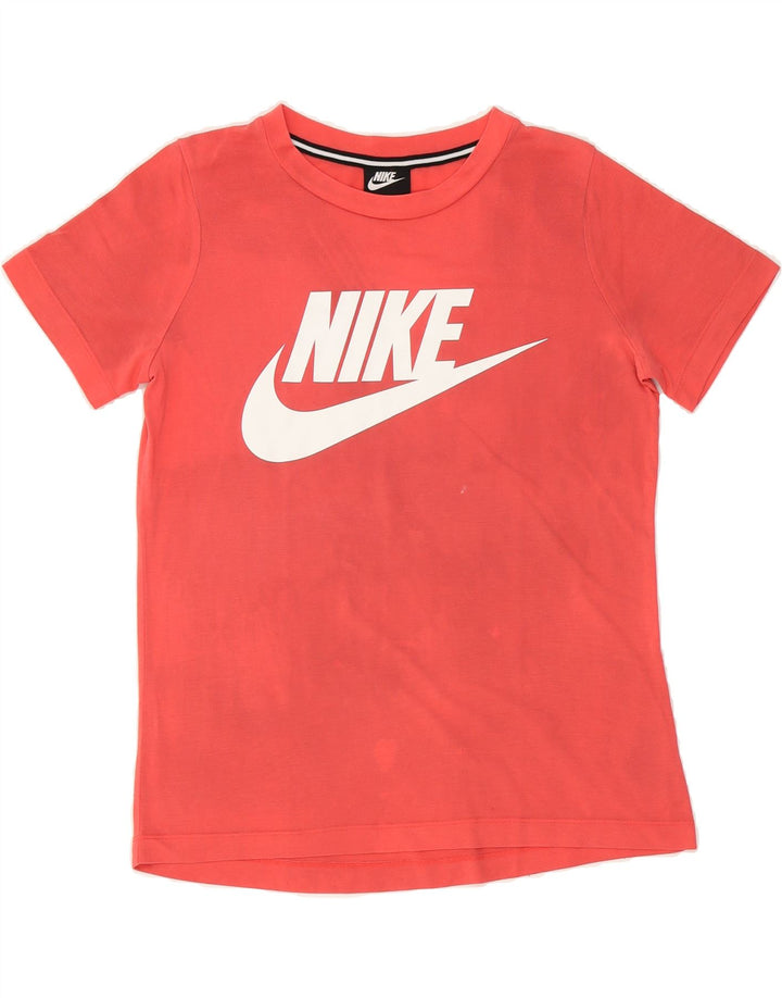 NIKE Womens Graphic T-Shirt Top UK 10 Small Pink Polyester Vintage Nike and Second-Hand Nike from Messina Hembry 