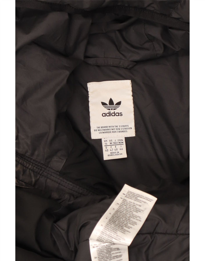ADIDAS Veste rembourrée à capuche pour femme UK 14 Polyester noir moyen