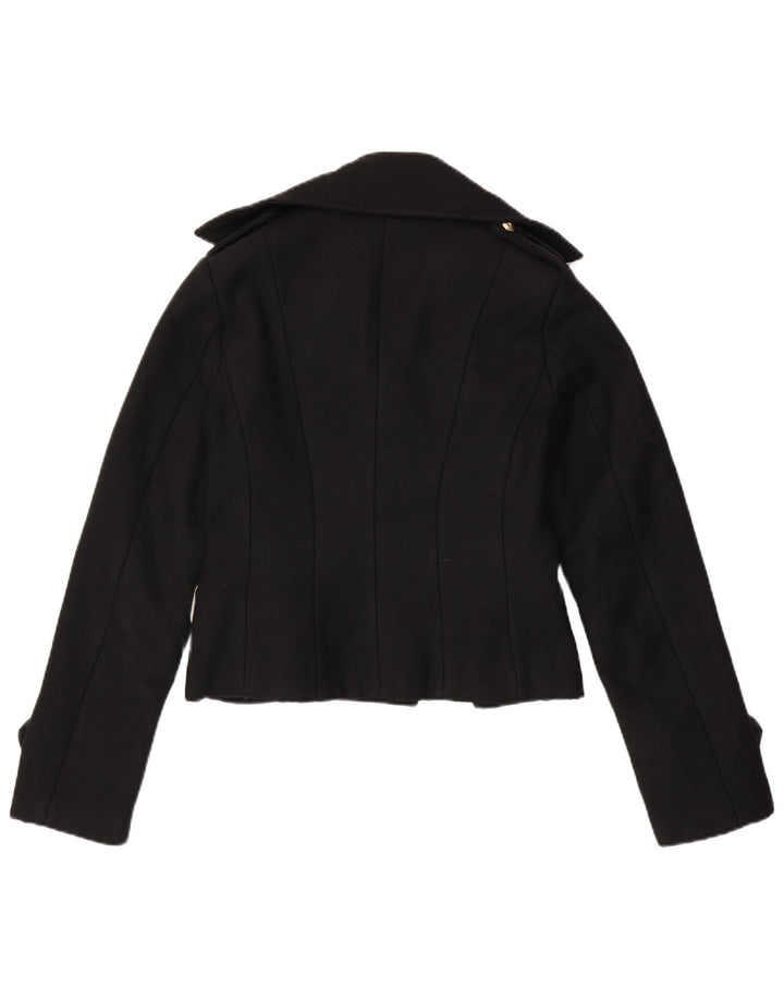 ELISABETTA FRANCHI Caban Celyn B Femme IT 46 Large Laine Vierge Noire