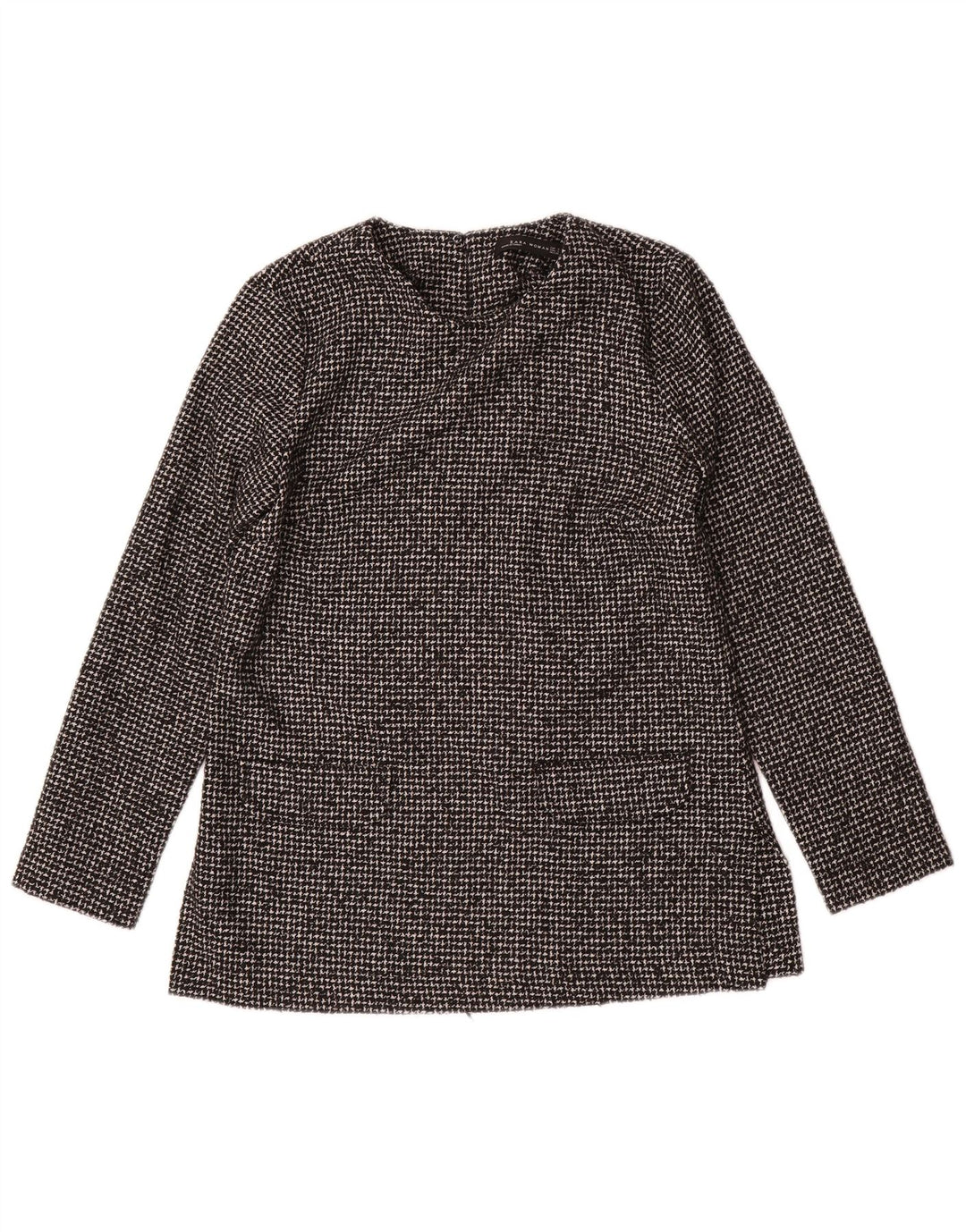 Zara Chemisier à manches longues pour femme UK 10 Petit gris pied-de-poule Acrylique