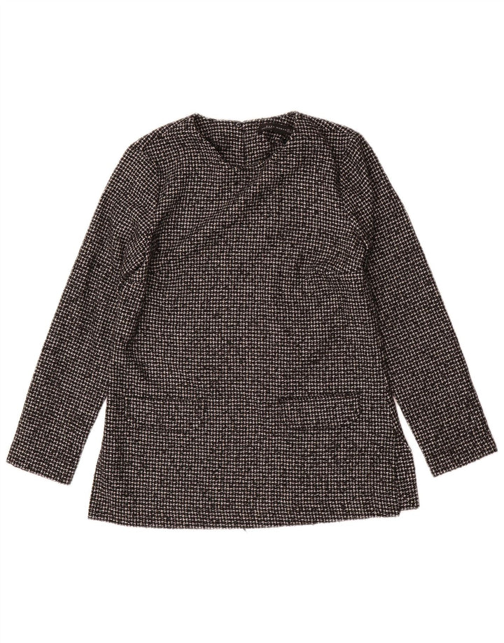 Zara Chemisier à manches longues pour femme UK 10 Petit gris pied-de-poule Acrylique
