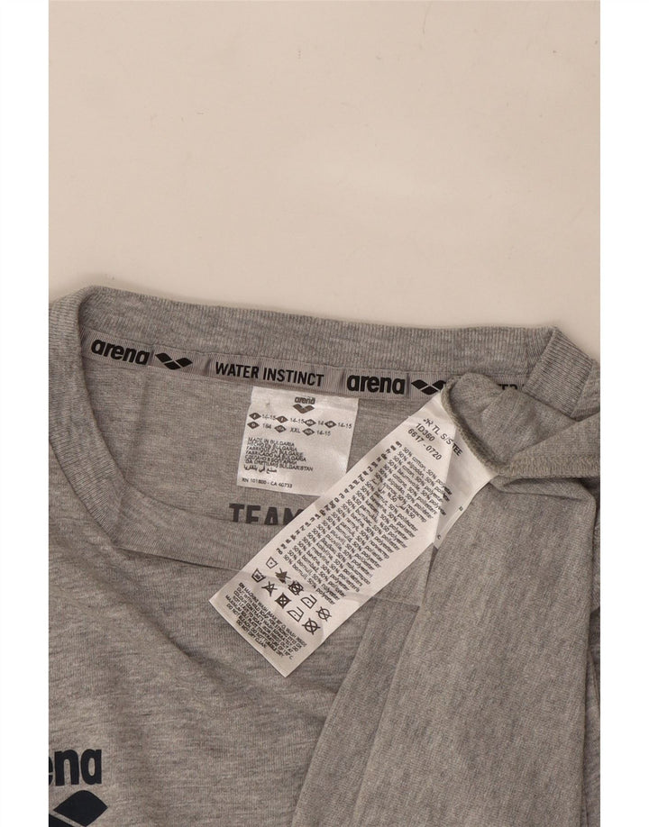 ARENA T-Shirt Garçon 14-15 ans Gris Coton